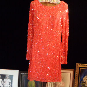 BOLD BEAUTIFUL ORANGE SEQUIN STUNNER